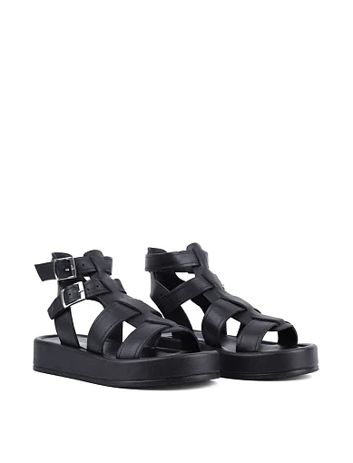 Жіночі сандалі Attizzare шкіряні чорні - фото 3 - Miraton