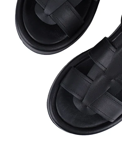 Жіночі сандалі Attizzare шкіряні чорні - фото 5 - Miraton