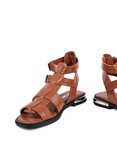 Жіночі сандалі Attizzare шкіряні коричневі - фото 2 - Miraton