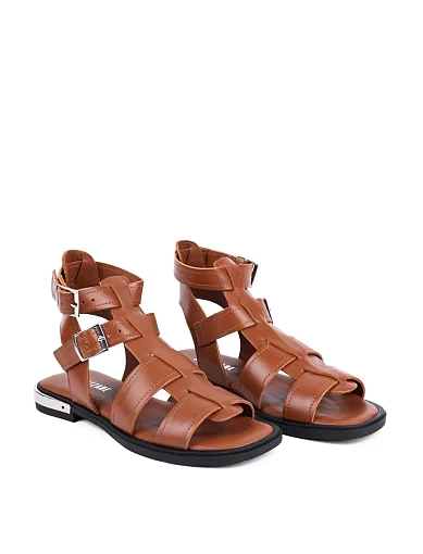 Жіночі сандалі Attizzare шкіряні коричневі - фото 3 - Miraton