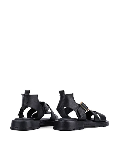 Жіночі сандалі Attizzare шкіряні чорні - фото 4 - Miraton