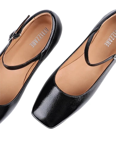 Жіночі балетки Мері Джейн Attizzare лакові чорні - фото 5 - Miraton