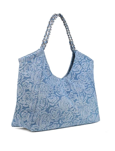 Жіноча сумка-шопер MIRATON джинсова блакитна - фото 2 - Miraton