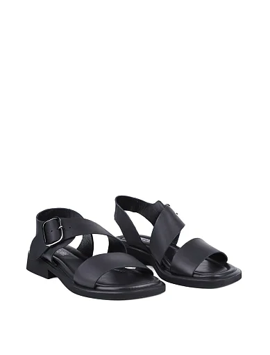 Жіночі сандалі Attizzare шкіряні чорні - фото 3 - Miraton