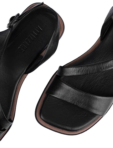 Жіночі сандалі Attizzare шкіряні чорні - фото 5 - Miraton