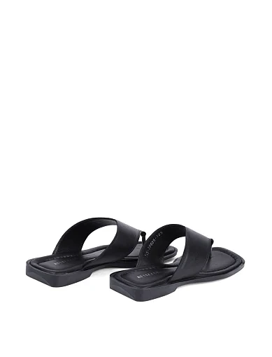 Жіночі шльопанці Attizzare шкіряні чорні - фото 4 - Miraton