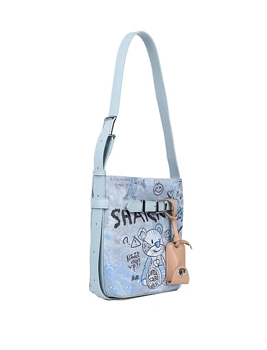 Жіноча сумка через плече MIRATON з екошкіри блакитна - фото 2 - Miraton