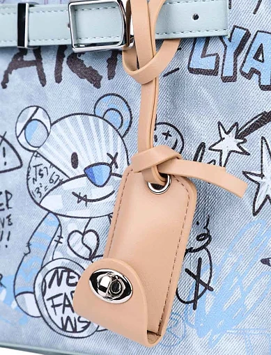 Жіноча сумка через плече MIRATON з екошкіри блакитна - фото 4 - Miraton