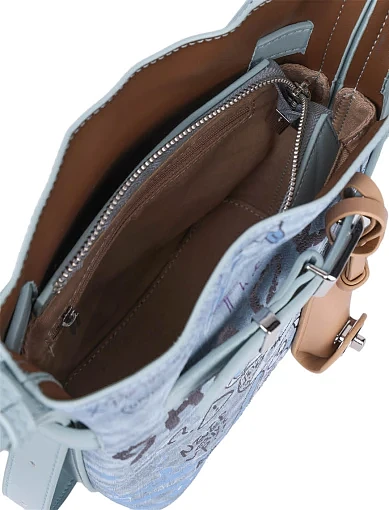 Жіноча сумка через плече MIRATON з екошкіри блакитна - фото 5 - Miraton