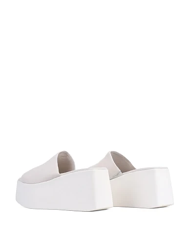 Жіночі сабо Attizzare шкіряні рисового кольору - фото 4 - Miraton