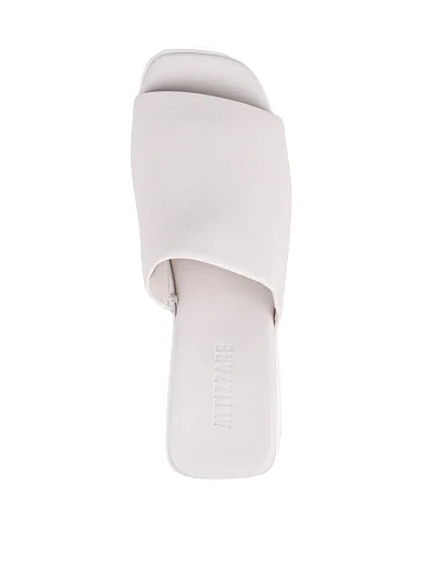 Жіночі сабо Attizzare шкіряні рисового кольору - фото 5 - Miraton