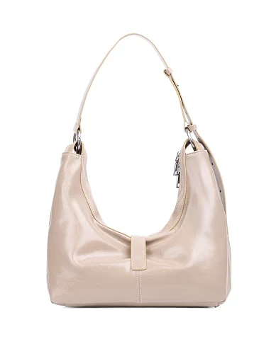 Жіноча сумка хобо MIRATON шкіряна бежева - фото 3 - Miraton