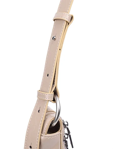 Жіноча сумка хобо MIRATON шкіряна бежева - фото 4 - Miraton