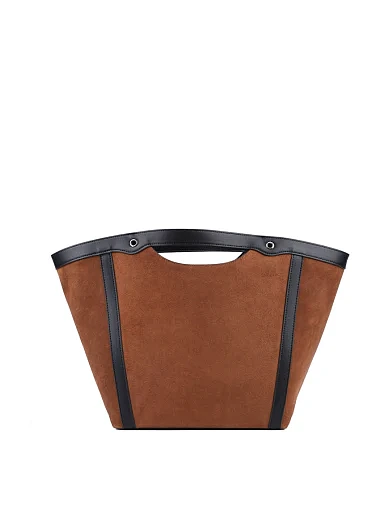 Жіноча сумка шоппер MIRATON замшева кемел - фото 4 - Miraton