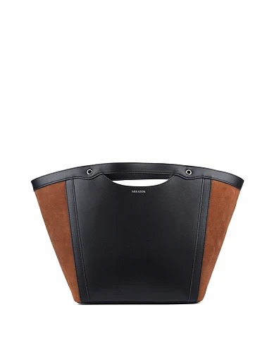 Жіноча сумка шоппер MIRATON замшева кемел - фото 5 - Miraton