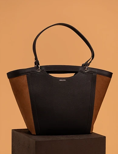 Жіноча сумка шоппер MIRATON замшева кемел - фото 7 - Miraton