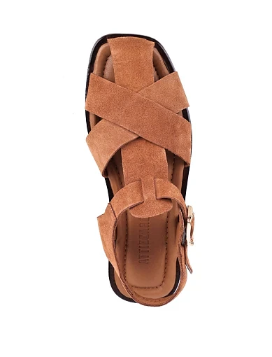 Жіночі сандалі Attizzare велюрові коричневі - фото 5 - Miraton