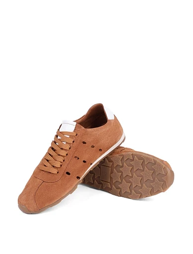 Женские кроссовки Attizzare велюровые коричневые - фото 2 - Miraton