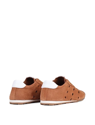 Женские кроссовки Attizzare велюровые коричневые - фото 4 - Miraton