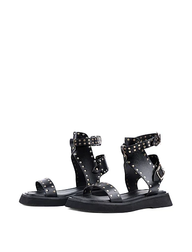 Жіночі сандалі Attizzare шкіряні чорні - фото 3 - Miraton