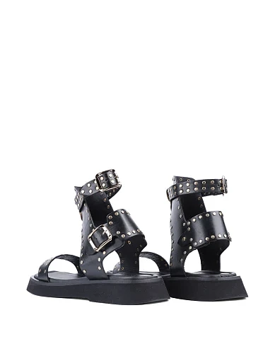 Жіночі сандалі Attizzare шкіряні чорні - фото 4 - Miraton