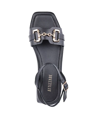 Жіночі сандалі Attizzare шкіряні чорні - фото 4 - Miraton