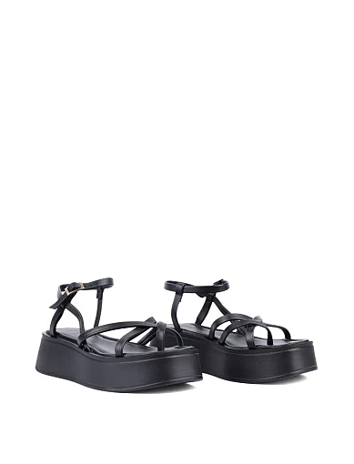 Жіночі босоніжки Attizzare шкіряні чорні - фото 3 - Miraton