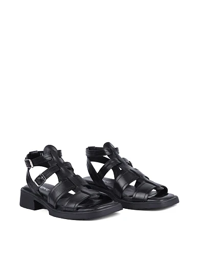 Жіночі сандалі Attizzare шкіряні чорні - фото 3 - Miraton