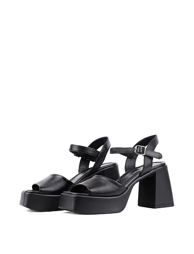 Жіночі босоніжки Attizzare шкіряні чорні - фото 3 - Miraton