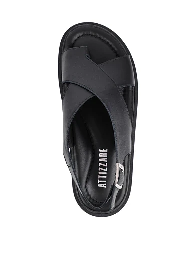 Жіночі сандалі Attizzare шкіряні чорні - фото 5 - Miraton