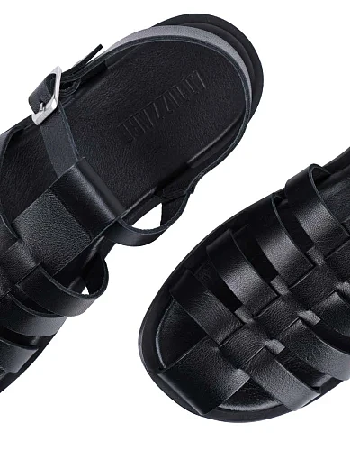 Жіночі сандалі Attizzare шкіряні чорні - фото 5 - Miraton