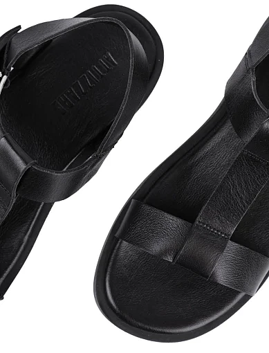 Жіночі сандалі Attizzare шкіряні чорні - фото 5 - Miraton