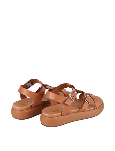 Жіночі сандалі INUOVO шкіряні коричневі - фото 4 - Miraton