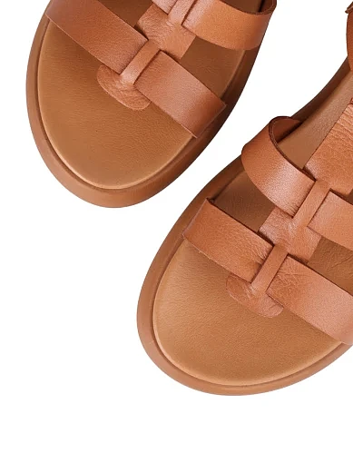 Жіночі сандалі INUOVO шкіряні коричневі - фото 5 - Miraton