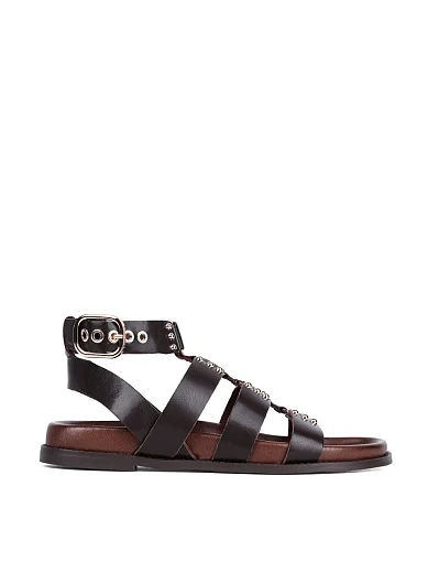 Жіночі сандалі INUOVO шкіряні коричневі - фото 2 - Miraton