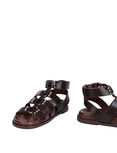 Жіночі сандалі INUOVO шкіряні коричневі - фото 3 - Miraton