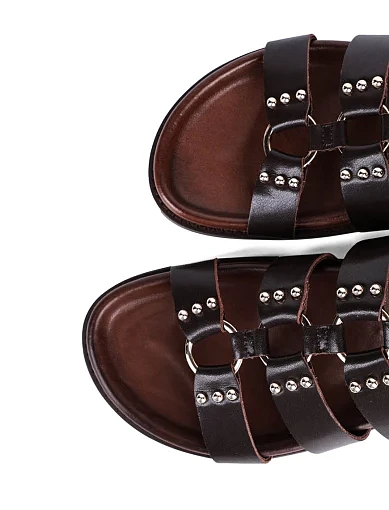 Жіночі сандалі INUOVO шкіряні коричневі - фото 6 - Miraton