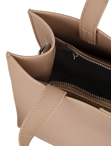 Жіноча сумка тоут MIRATON шкіряна бежева - фото 7 - Miraton