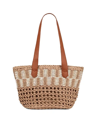 Жіноча сумка шопер MIRATON солом'яна бежева - фото 3 - Miraton