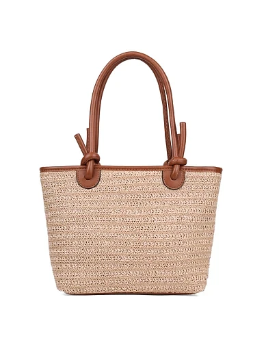 Жіноча сумка тоут MIRATON солом'яна бежева - фото 3 - Miraton