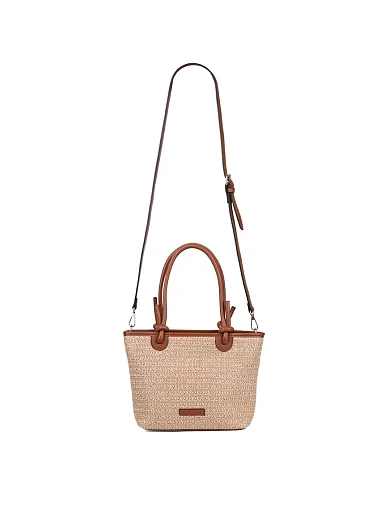Жіноча сумка тоут MIRATON солом'яна бежева - фото 5 - Miraton
