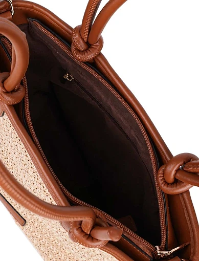 Жіноча сумка тоут MIRATON солом'яна бежева - фото 6 - Miraton