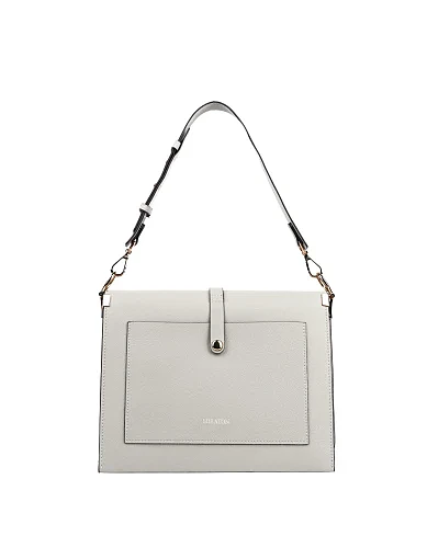 Жіноча сумка через плече MIRATON шкіряна молочного кольору - фото 3 - Miraton