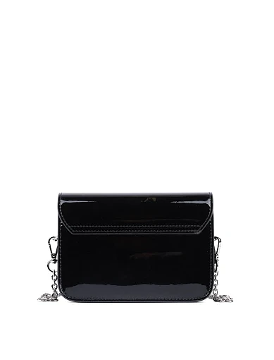 Жіноча сумка кросс-боді MIRATON чорна шкіряна з декоративною застібкою(22012-1 SS25) - фото 3 - Miraton