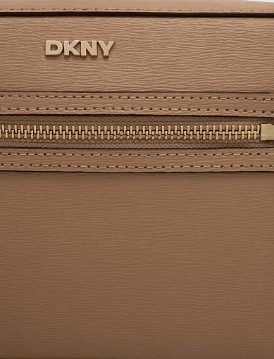 Жіноча сумка camera bag DKNY шкіряна бежева - фото 4 - Miraton