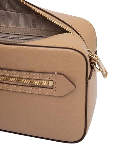 Жіноча сумка camera bag DKNY шкіряна бежева - фото 5 - Miraton