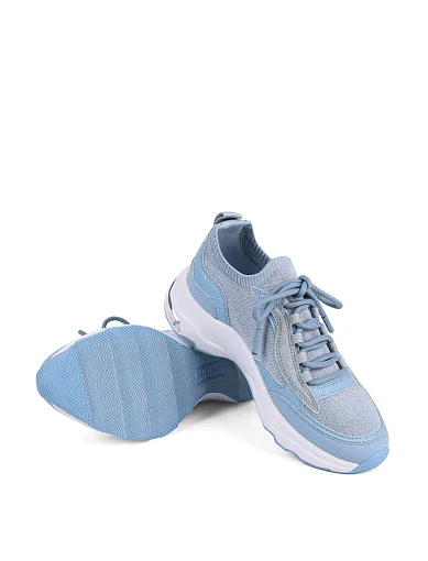 Жіночі кросівки DKNY з екошкіри блакитні - фото 2 - Miraton
