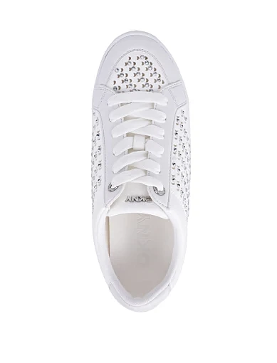 Жіночі кеди DKNY шкіряні білі - фото 5 - Miraton