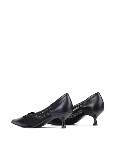 Жіночі туфлі човники Vagabond шкіряні чорні - фото 4 - Miraton