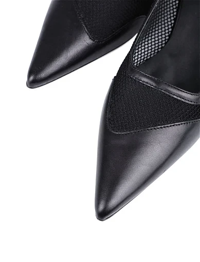 Жіночі туфлі човники Vagabond шкіряні чорні - фото 5 - Miraton